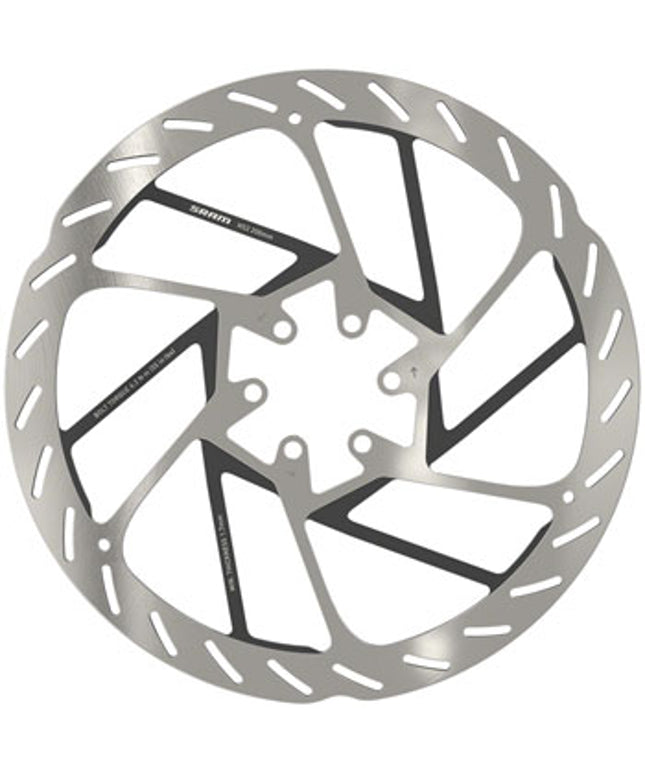 SRAM HS2 Disc Brake Rotor - 200mm, 6-Bolt, Rounded, Silver/Black