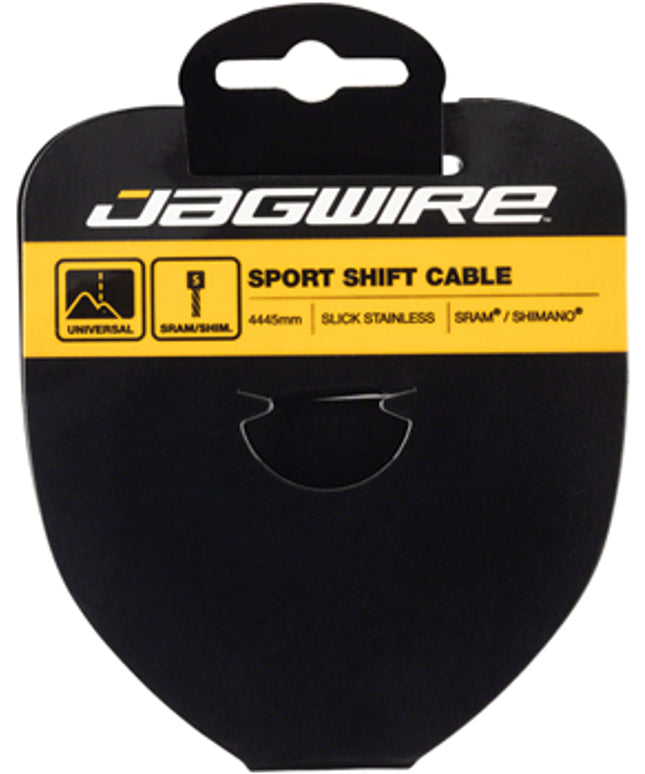 Jagwire Sport Shift Cable - 1.1 x 4445mm, Slick Stainless Steel, For SRAM/Shimano Tandem
