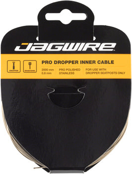 Jagwire Pro Dropper Inner Cable - 0.8 x 2000mm, Polished Stainless Steel