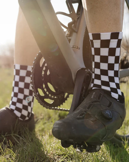 GripIt Checkered Flag | Performance MTB Socks