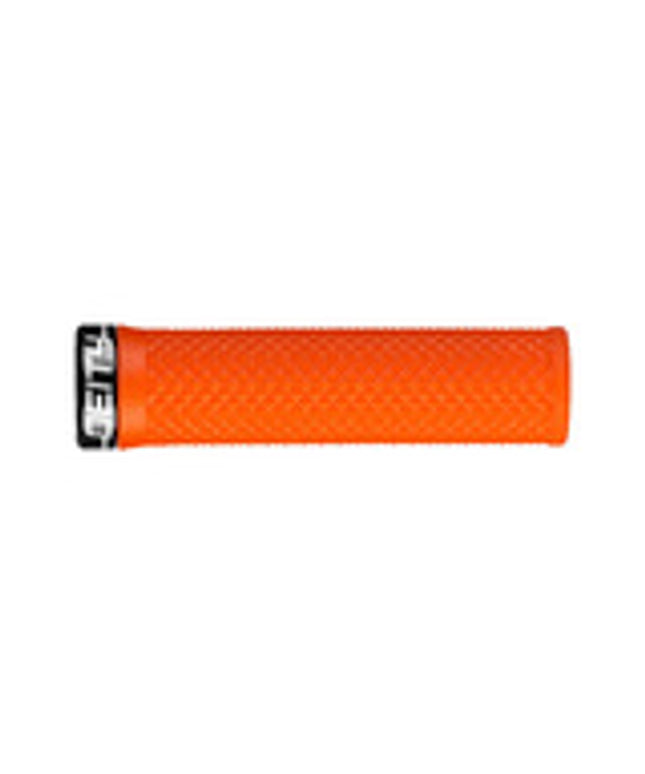 Deity Lockjaw Lock On Bike Grips, Orange