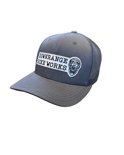 Downrange Bike Works Trucker Hat Gray - ADULT
