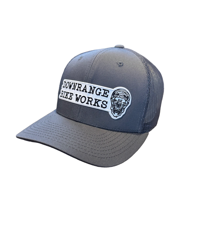 Downrange Bike Works Trucker Hat Gray - ADULT