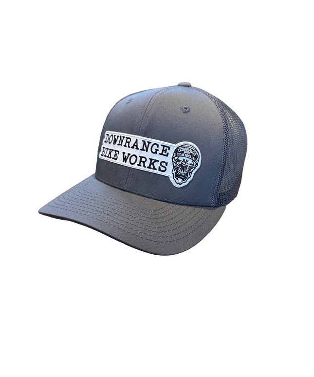 Downrange Bike Works Trucker Hat Gray - ADULT