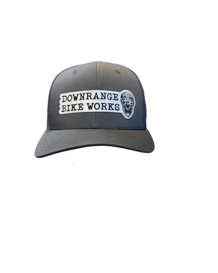 Downrange Bike Works Trucker Hat Gray - ADULT