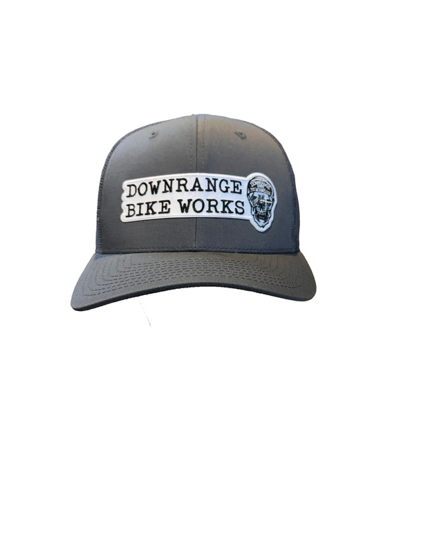 Downrange Bike Works Trucker Hat Gray - ADULT