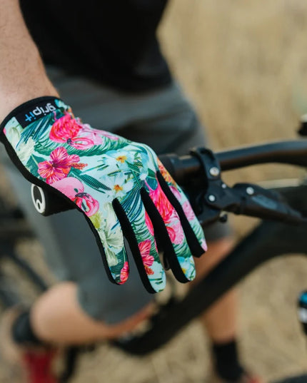 GripIt Freddy the Flamingo Floral | All Ride MTB Glove