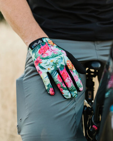 GripIt Freddy the Flamingo Floral | All Ride MTB Glove