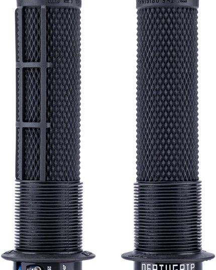 DMR DeathGrip 2 Flanged Grips - Thick, Lock-On, Black