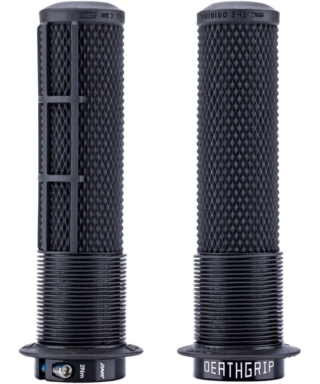 DMR DeathGrip 2 Flanged Grips - Thick, Lock-On, Black
