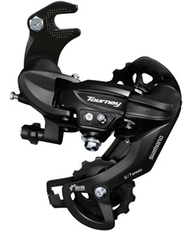 Shimano Tourney RD-TY300-SGS Rear Derailleur - 6,7 Speed, Long Cage, Black, Dropout Claw Hanger
