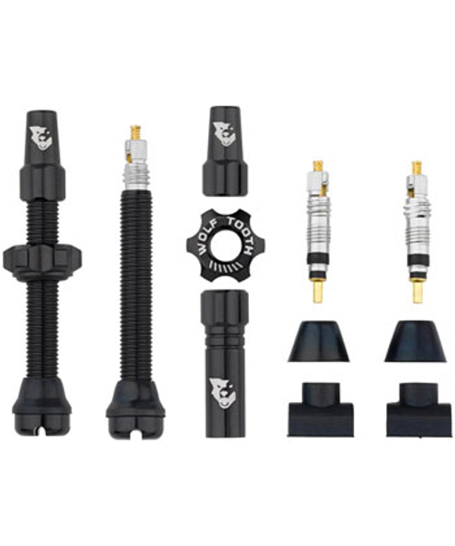 Wolf Tooth Tubeless Valve Stem Kit - 44 mm, Black