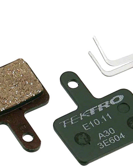 Tektro E10.11 Disc Brake Pads - Low Noise Resin Compound, For 2-Piston Brake Caliper